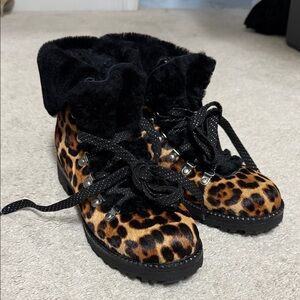 J. Crew Leopard Print Ankle Boots